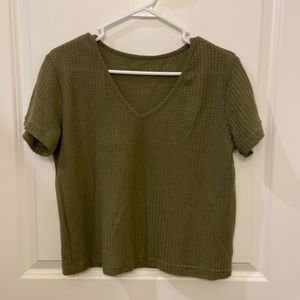 Green short sleeved shirt